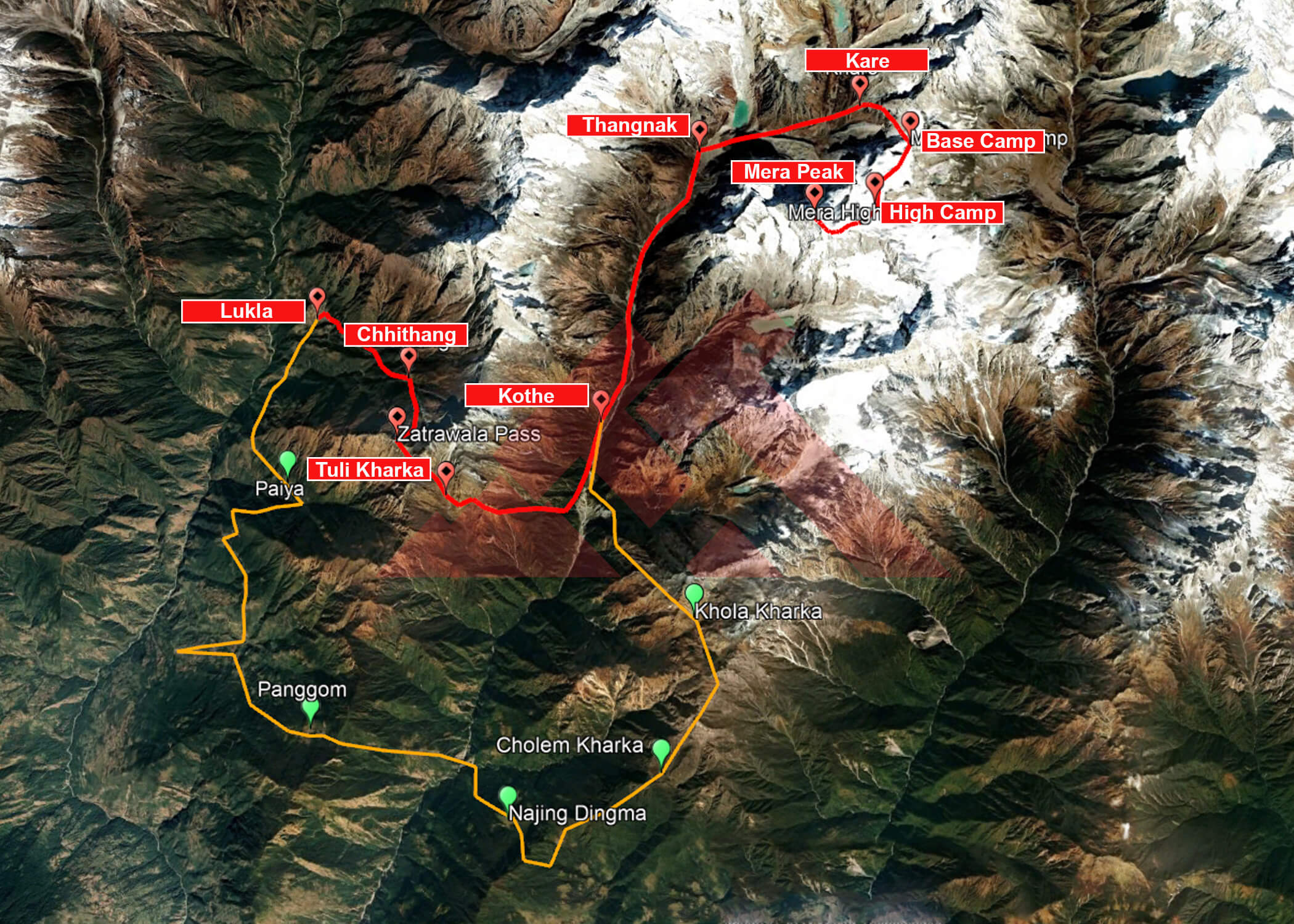 Mera Peak Expedition Maps